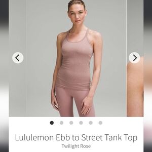 Lululemon Ebb To Street Tank in Twilight Rose